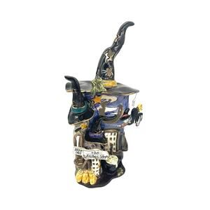 Blue Sky Clayworks Halloween Witches Shop Candle Holder Heather Goldminc 2009